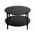 Nowoczesny, okrągły stolik kawowy 65 cm – Styl loft, dwupoziomowy MILANO M14